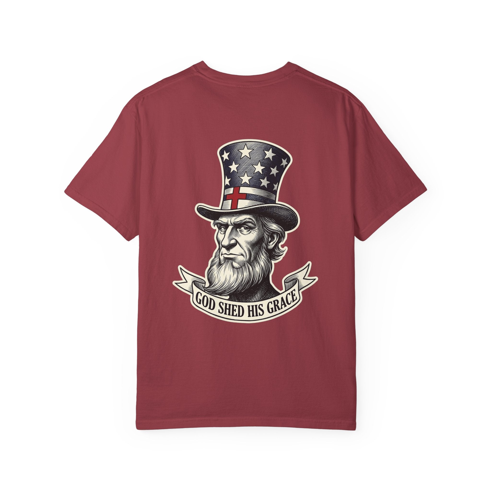 America Graphic T-Shirt — Vintage Uncle Sam 'God Shed His Grace' Patriotic Tee