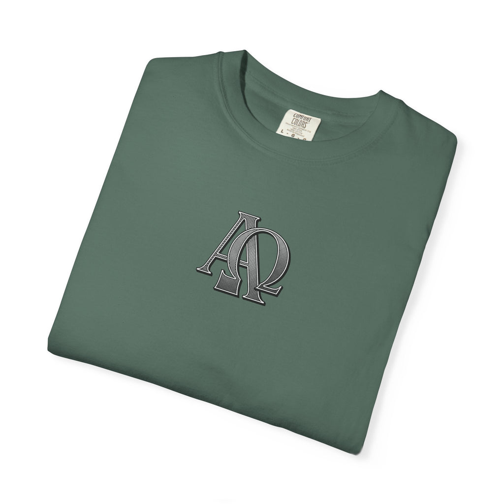 Religious Graphic T-Shirt — Angel, Skull & Scripture Back Print