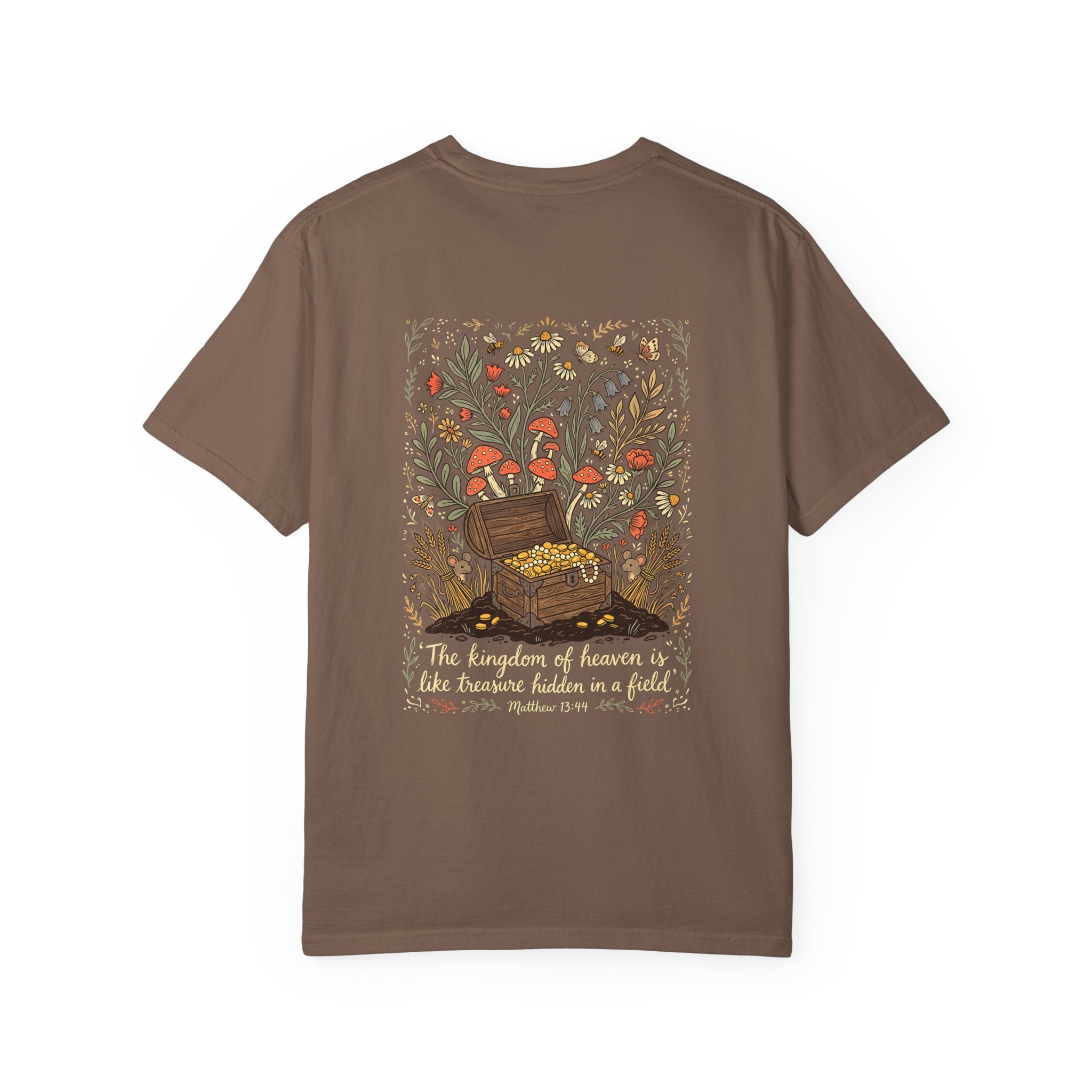 Christian Cross T-Shirt — 'The Kingdom of Heaven' Illustrated Back Print
