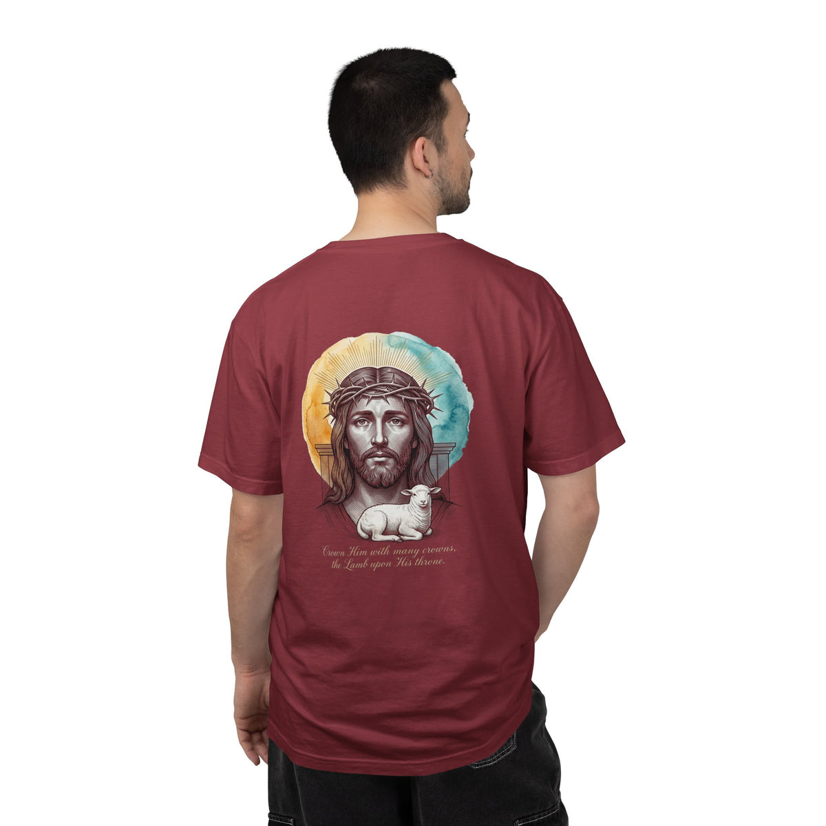 Christian Cross T-Shirt — Jesus with Lamb Graphic Tee