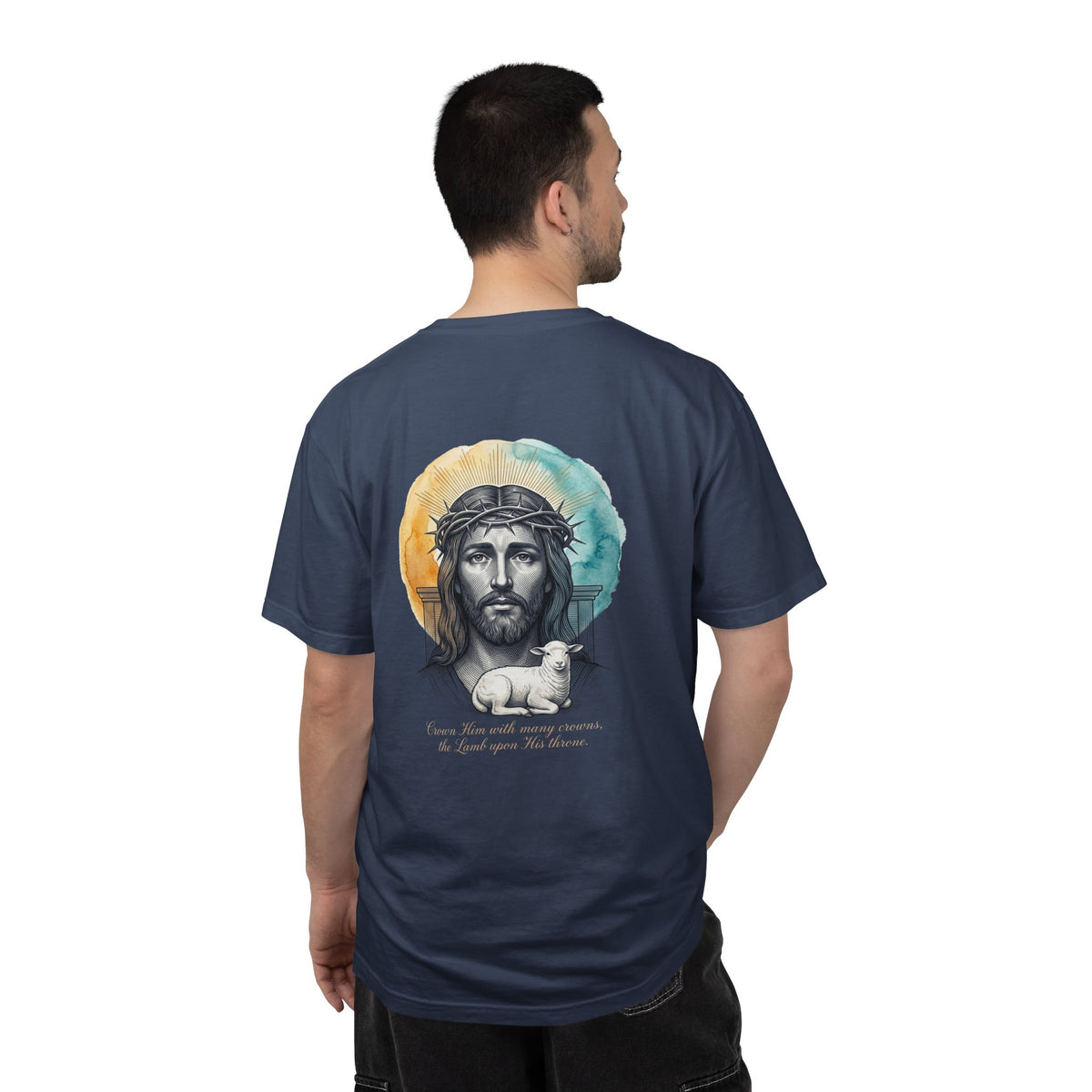 Christian Cross T-Shirt — Jesus with Lamb Graphic Tee