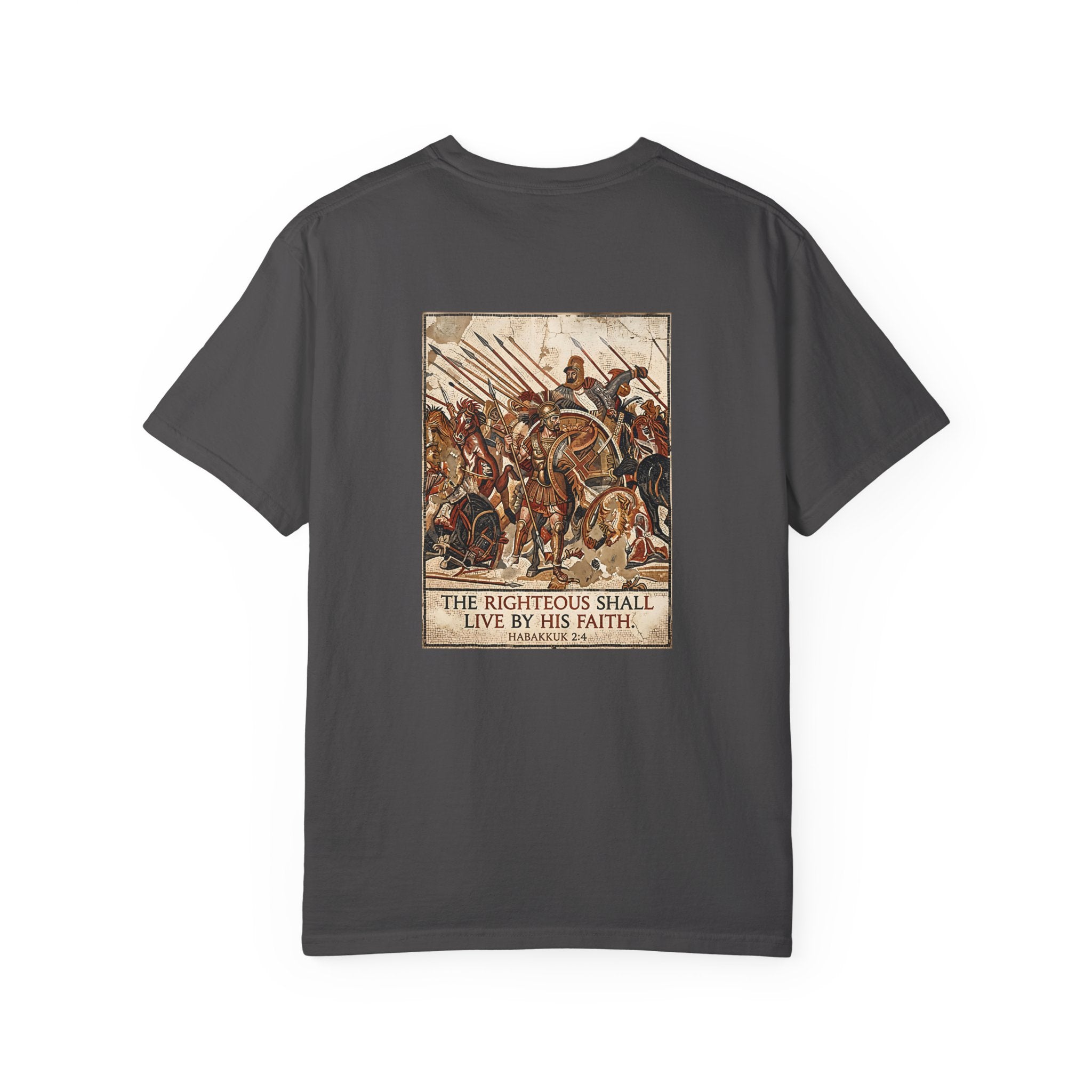 Faith Cross T‑Shirt — "The Righteous Shall Live by His Faith" Graphic Tee