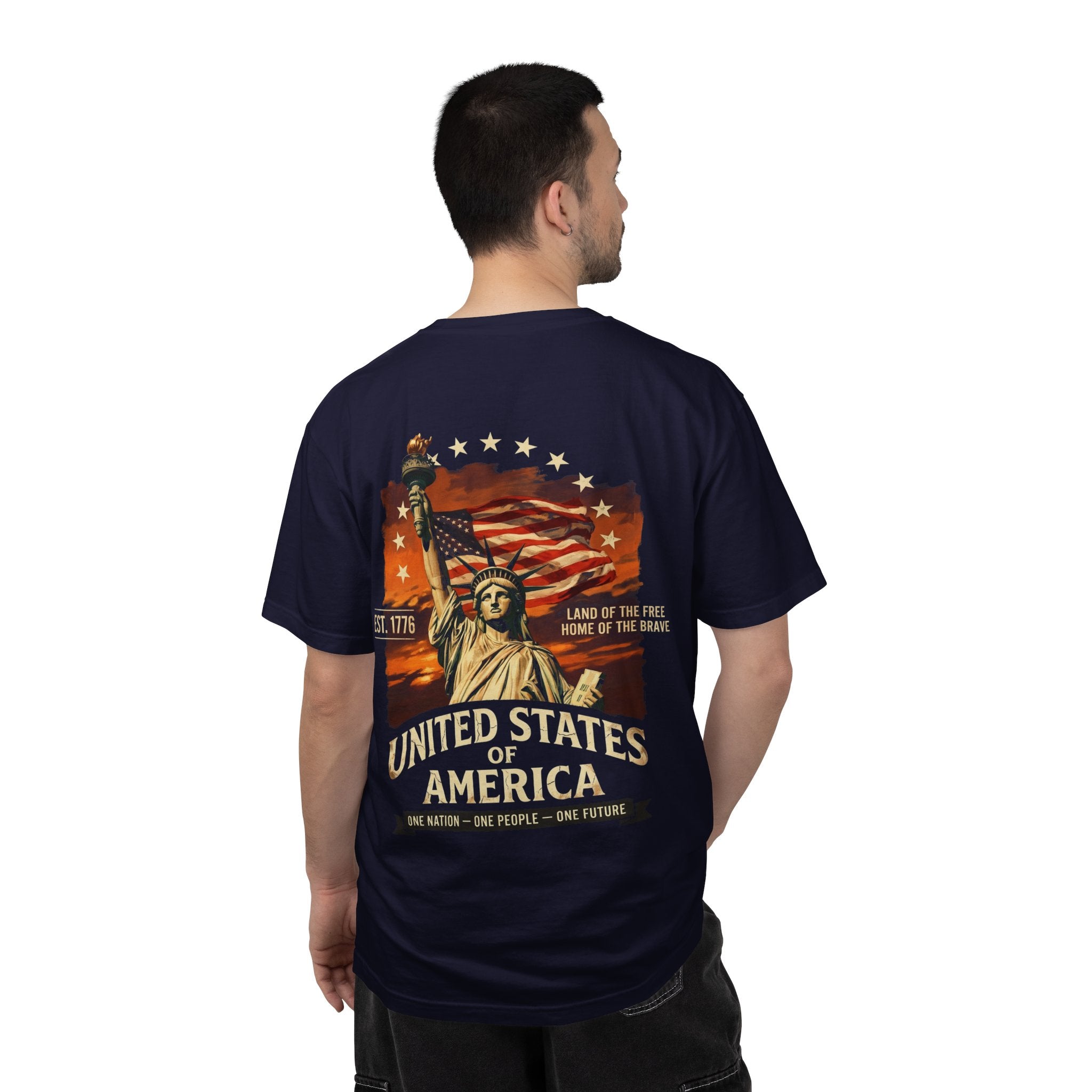 America Graphic T-Shirt — United States Statue of Liberty Patriotic Tee