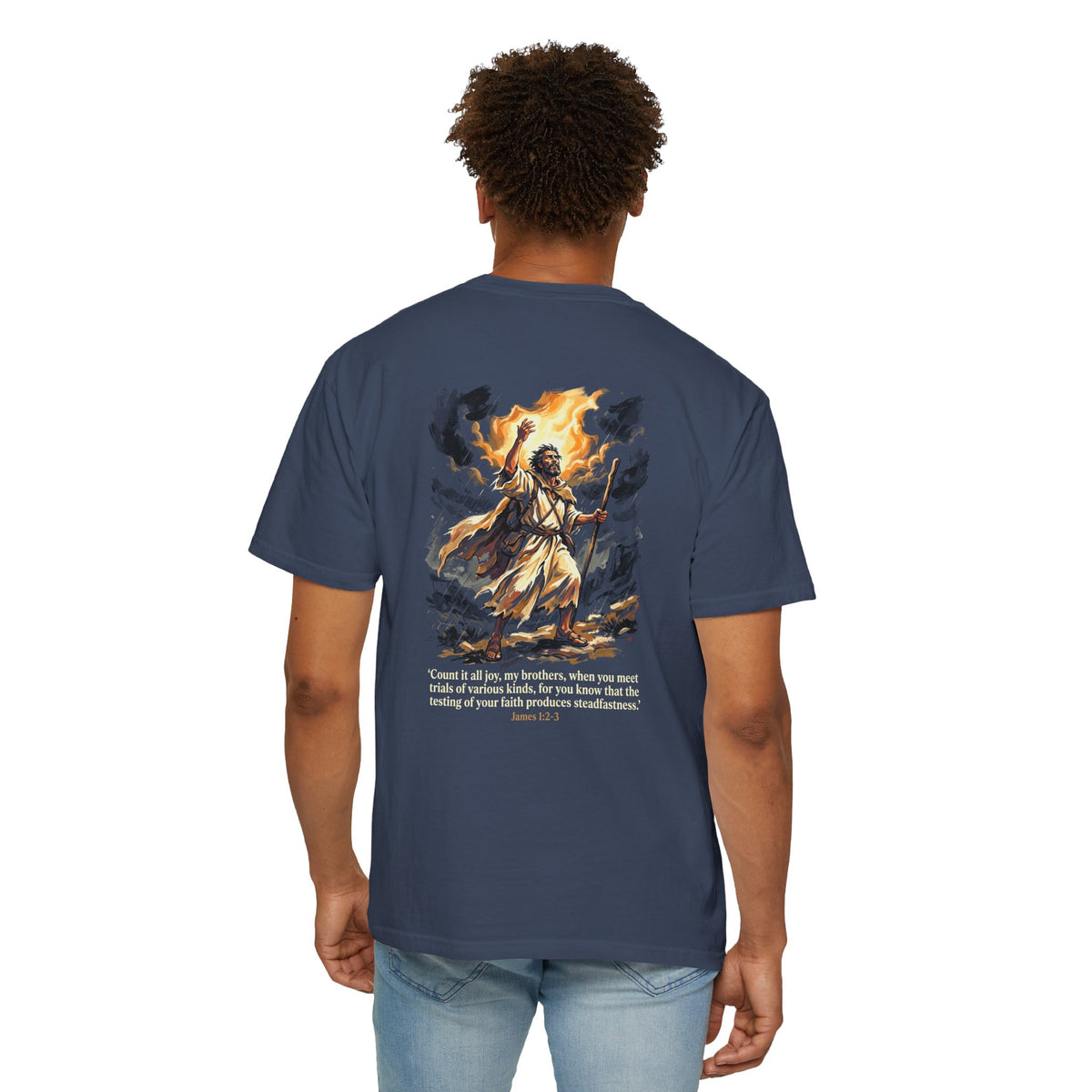 Biblical Jesus Walking on Water T-Shirt — Inspirational Scripture Graphic Tee