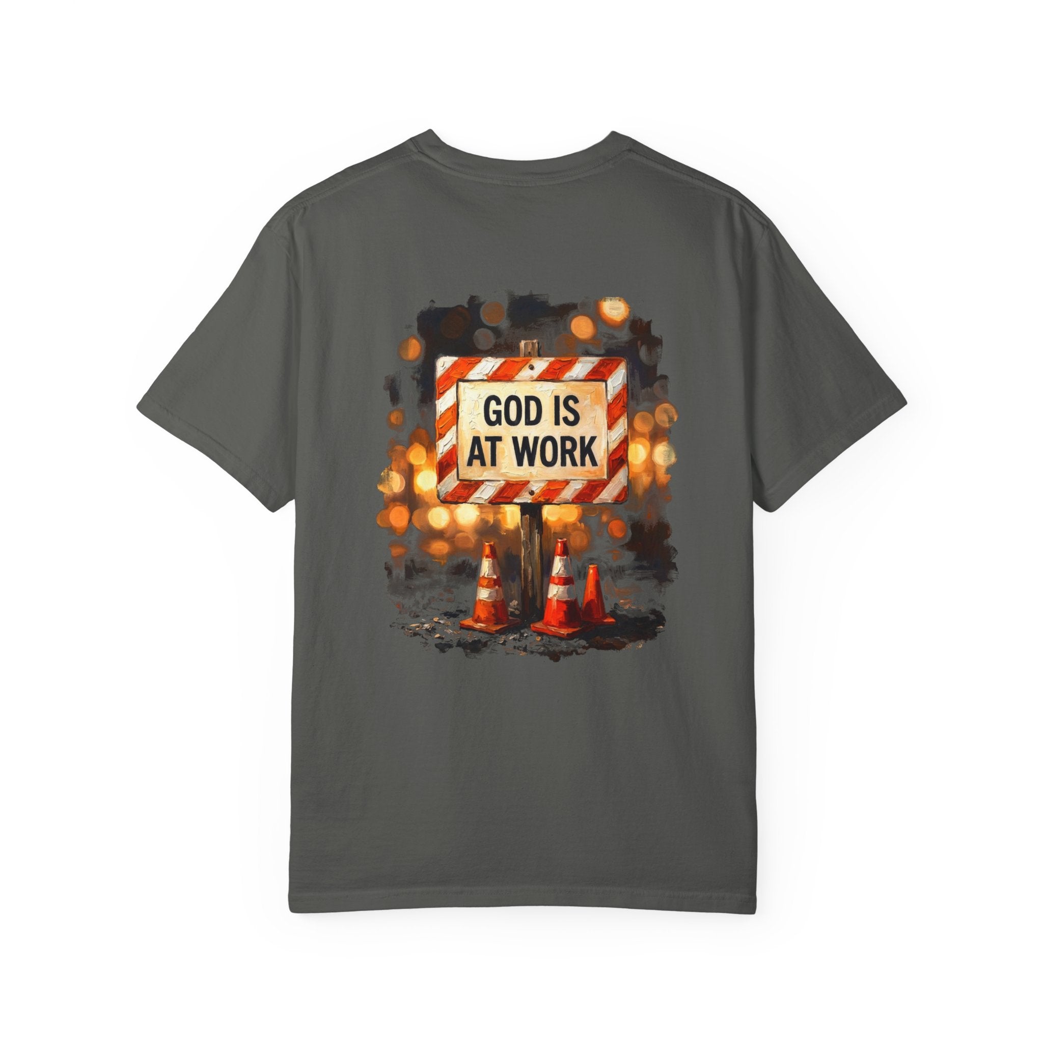 God is at work T-shirt | Christian Cross Tee
