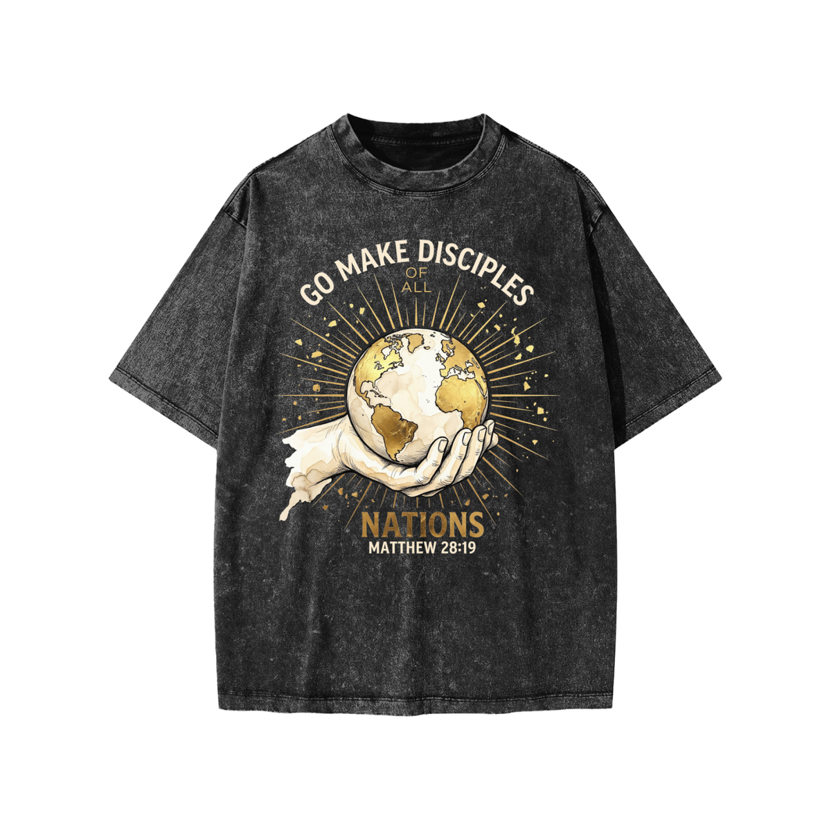 Go Make Disciples Snow Washed Kids' T-Shirt
