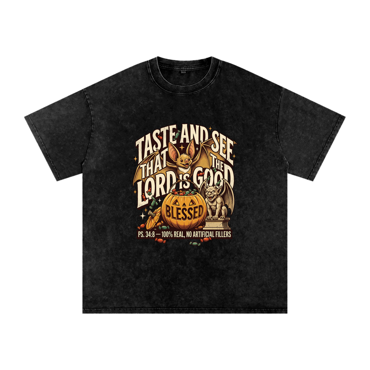Taste Snow Washed Oversized Cotton T-Shirt
