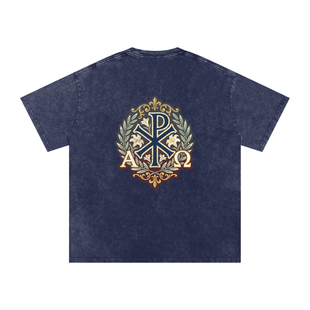 Jesus Christ Snow Washed Oversized Cotton T-Shirt