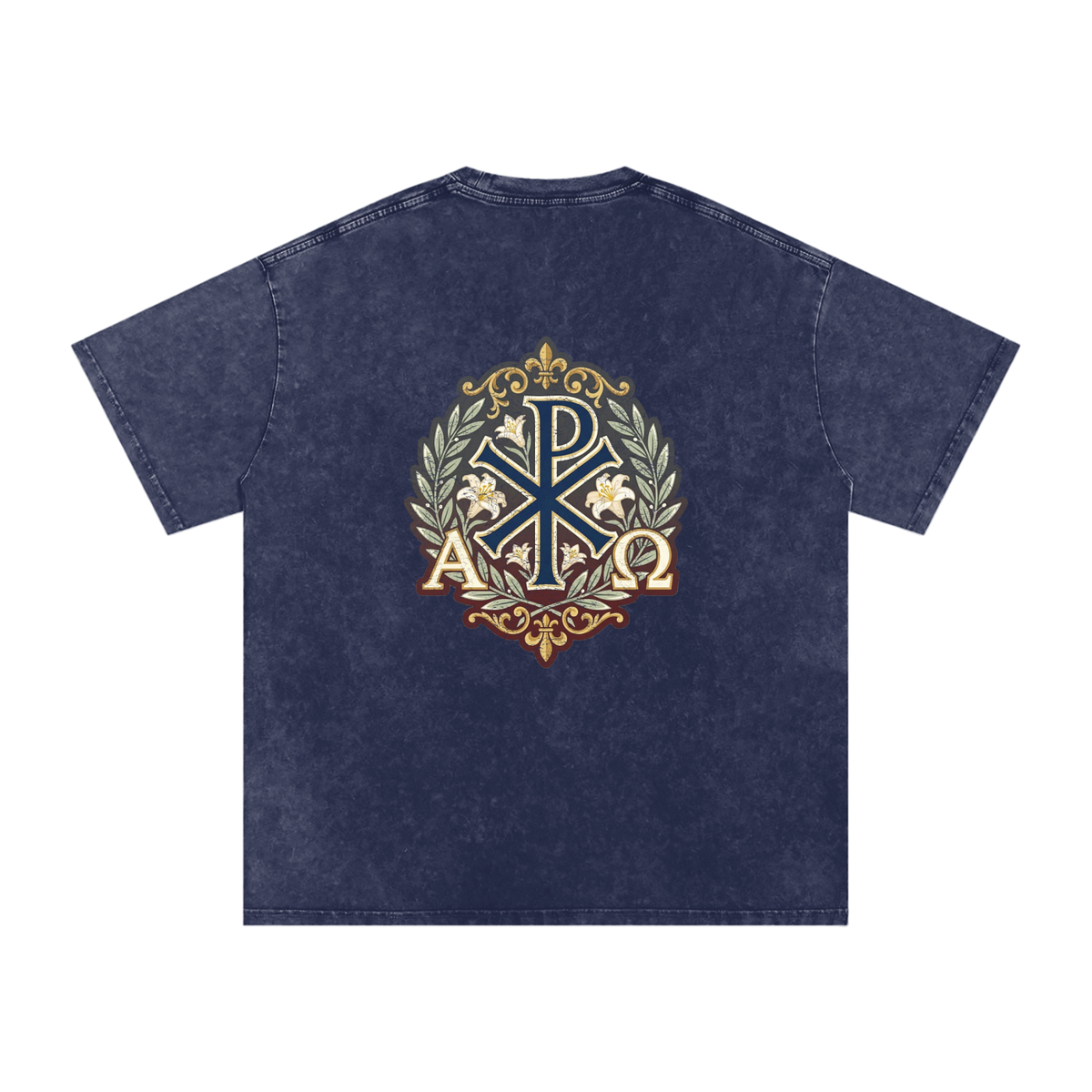 Jesus Christ Snow Washed Oversized Cotton T-Shirt