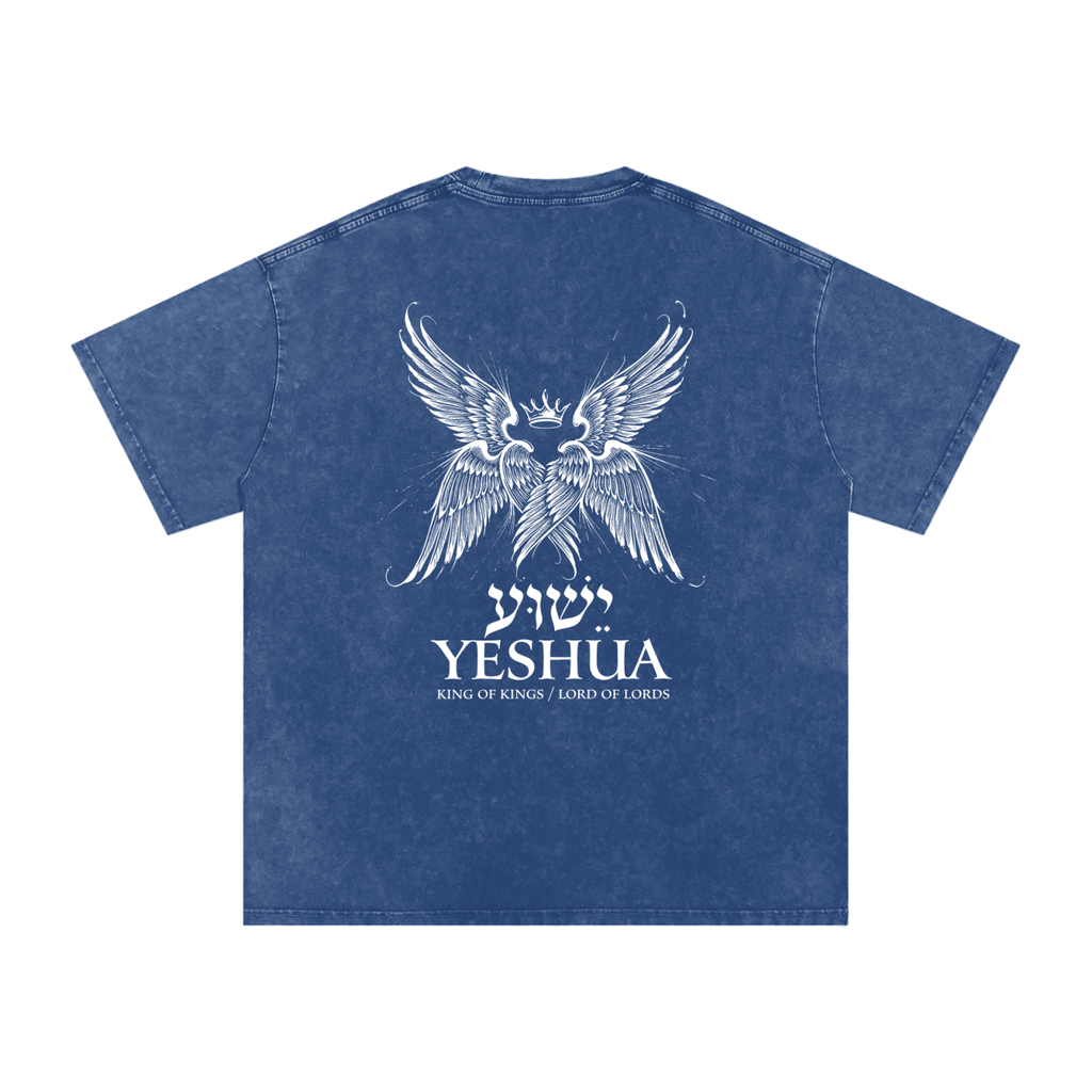 Yeshua Snow Washed Oversized Cotton T-Shirt