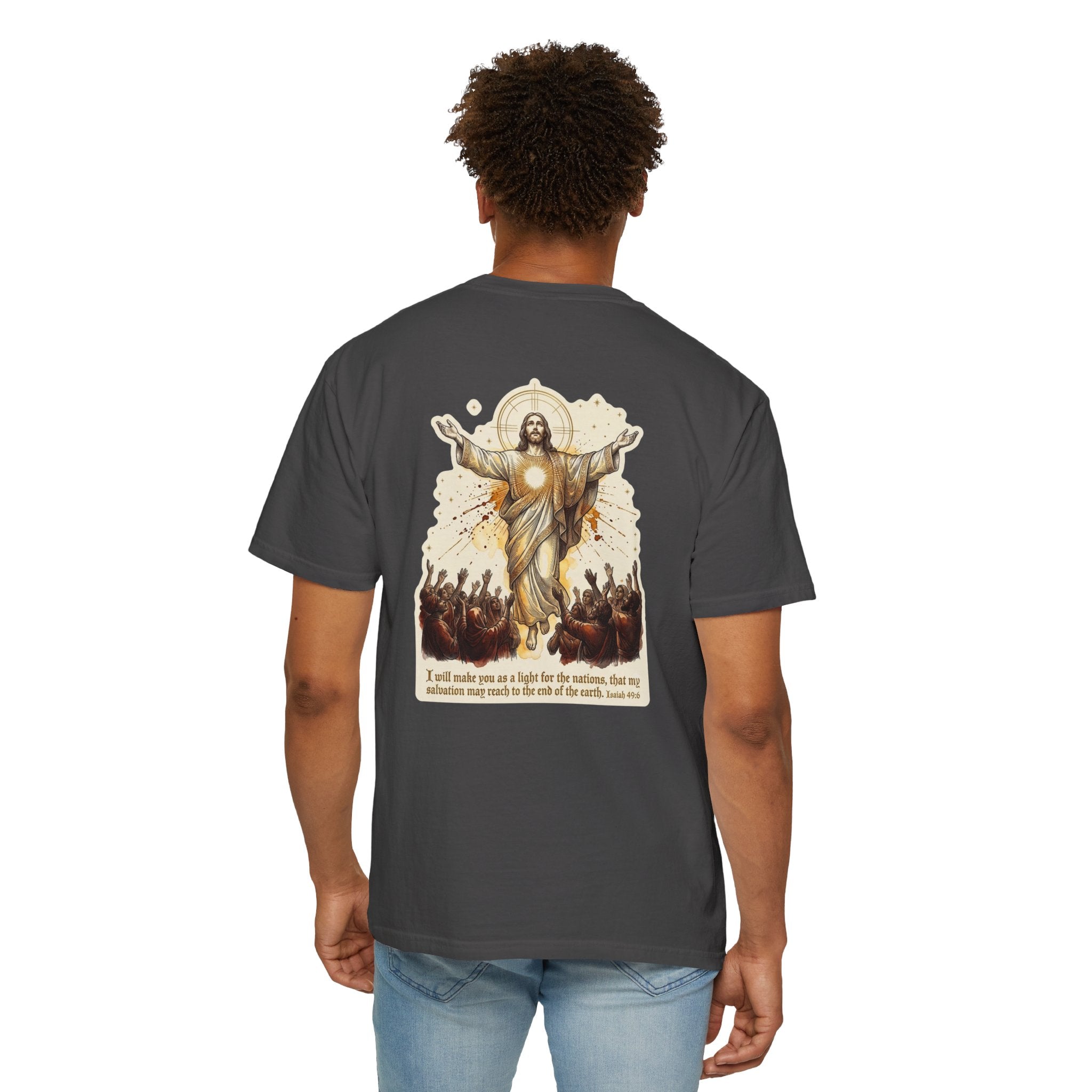 Christian Resurrection T‑Shirt — Jesus with Three Crosses Graphic