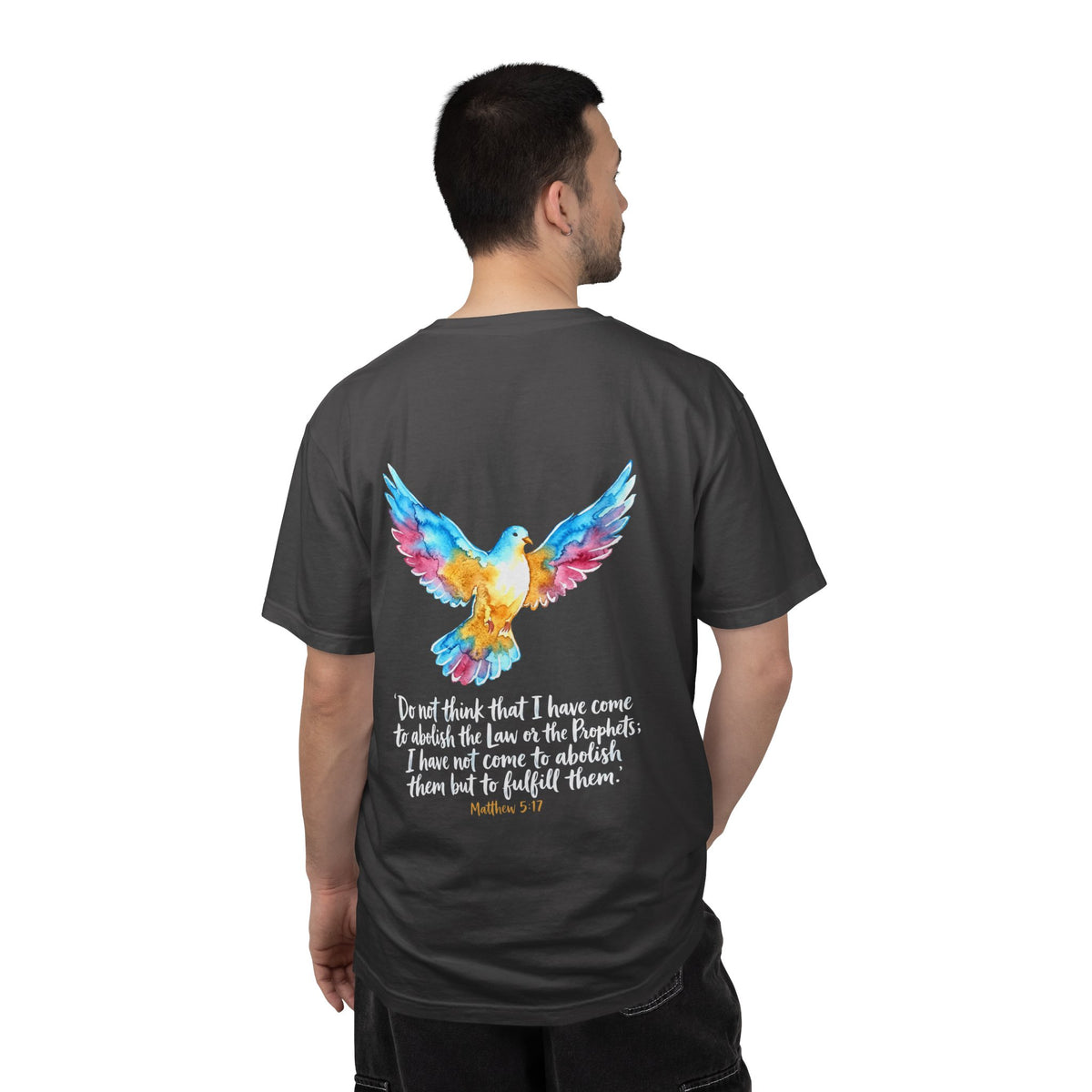 Christian Dove T-Shirt — Matthew 5:17 Bible Verse Tee