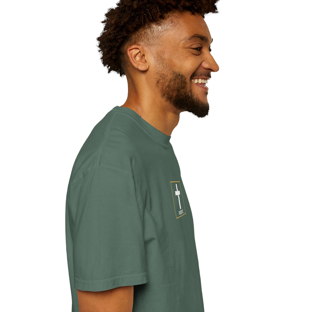 Christian Cross T-Shirt — "Follow Me and I Will Make You Fishers of Men" Back Graphic