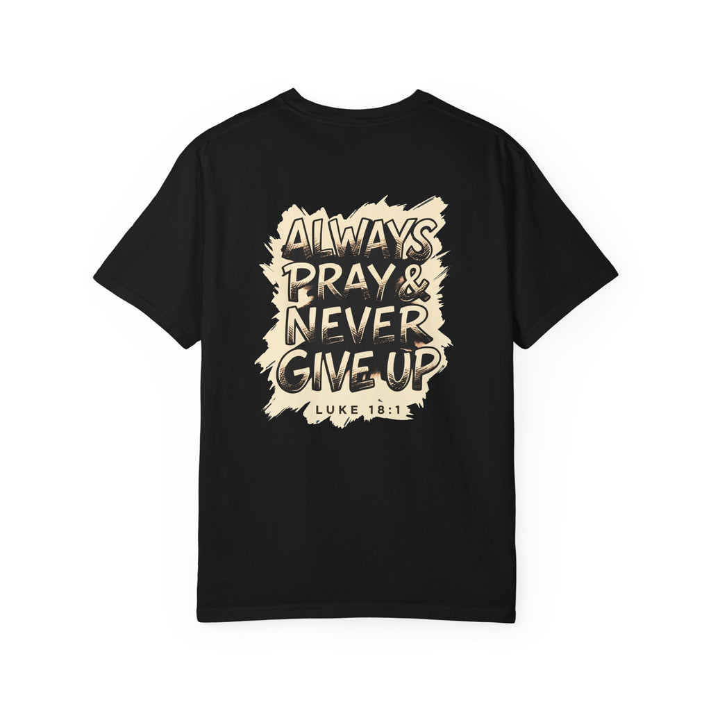 Never give up T-shirt | Christian Cross Tee