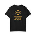 One Covenant One People One Messiah T-Shirt — Interfaith Star & Cross Design