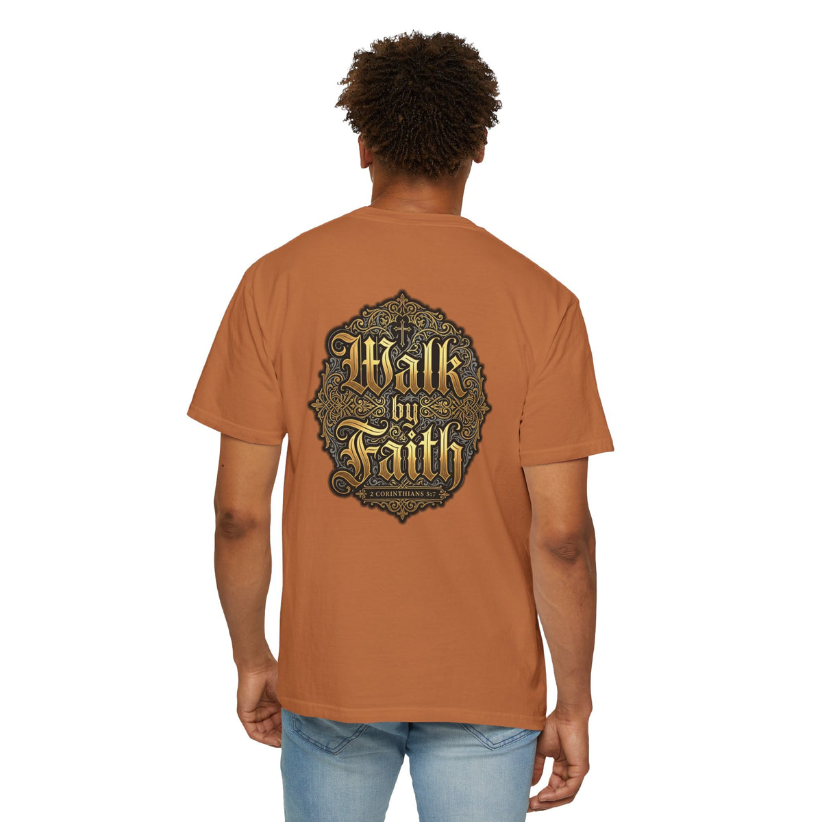 Walk By Faith Vintage Garment-Dyed Cotton T-Shirt