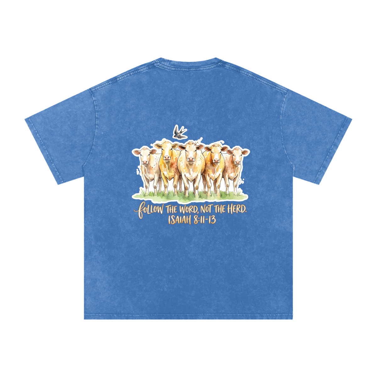 Don't fallow the heard Snow Washed Oversized Cotton T-Shirt
