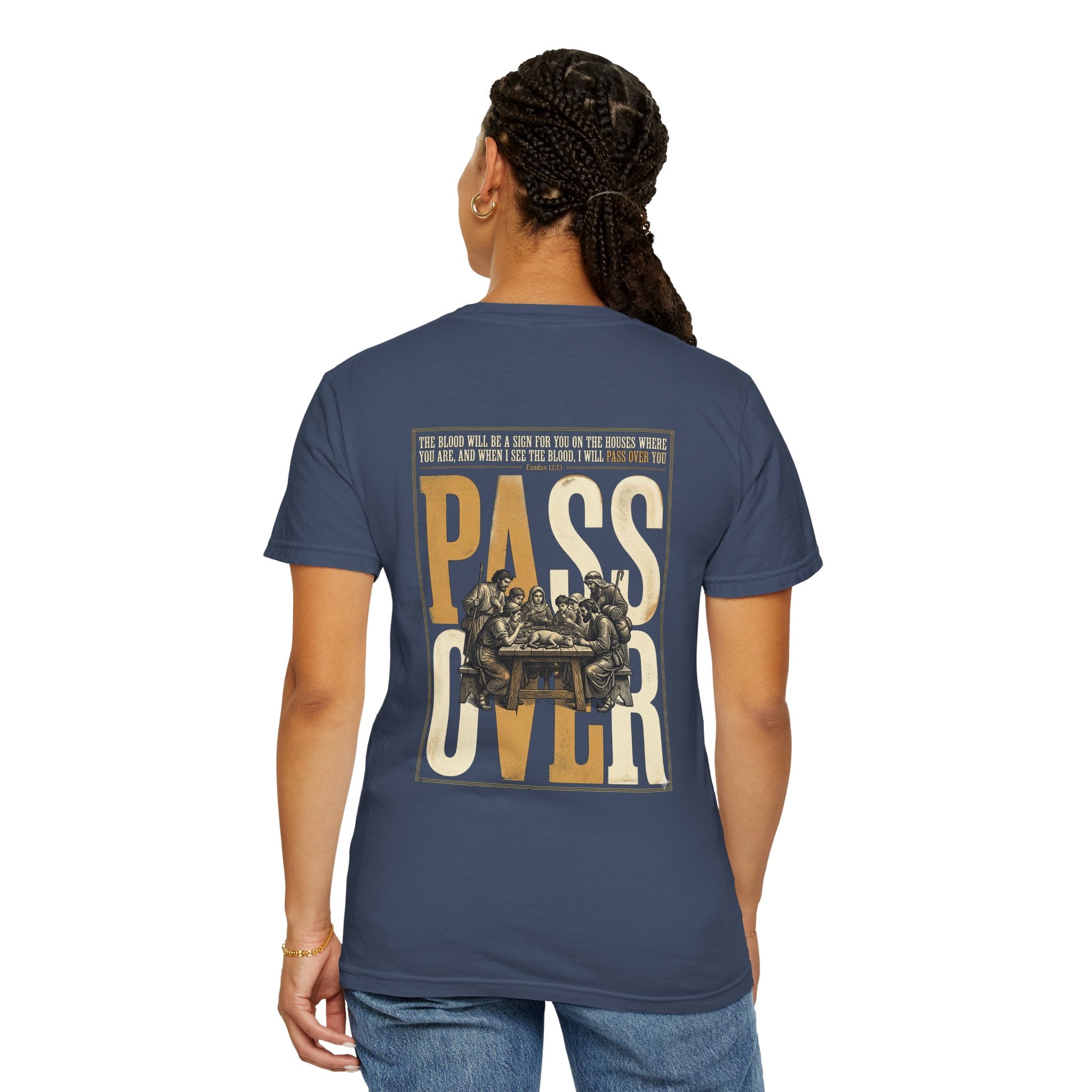 T-Shirt — "Pass Over" Vintage Seder Illustration Religious Holiday Tee