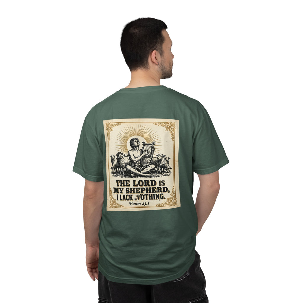 Christian Cross T-Shirt — "The Lord Is My Shepherd" Graphic Tee
