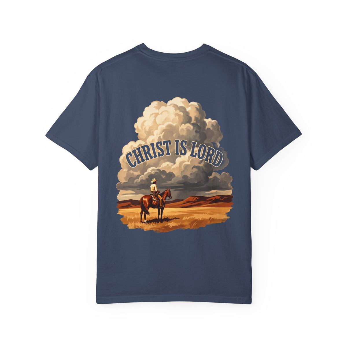Christian Cowboy T-Shirt — “Christ Is Lord” Graphic Tee