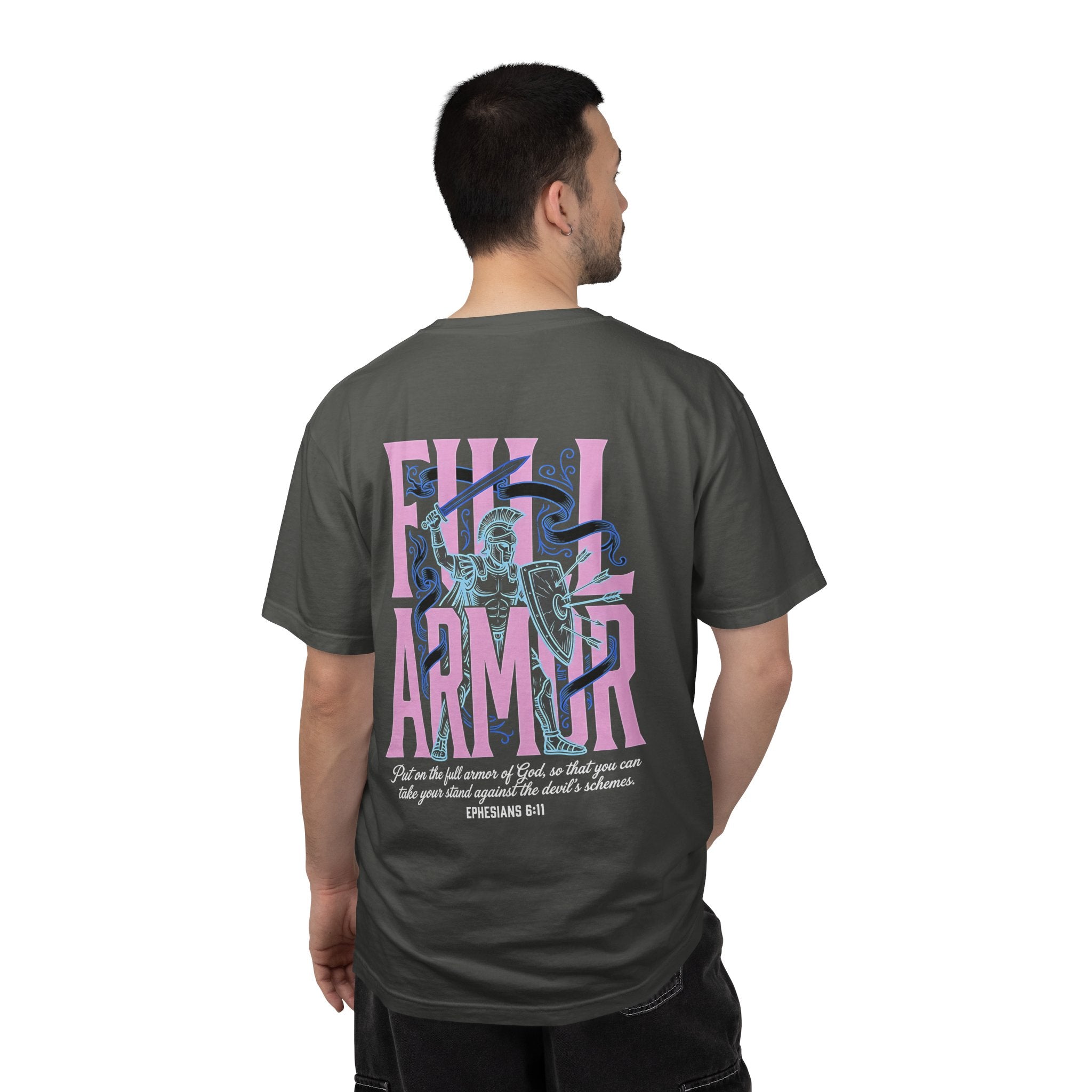 Full Armor T-Shirt — Christian Cross Graphic Tee (Ephesians 6:11)