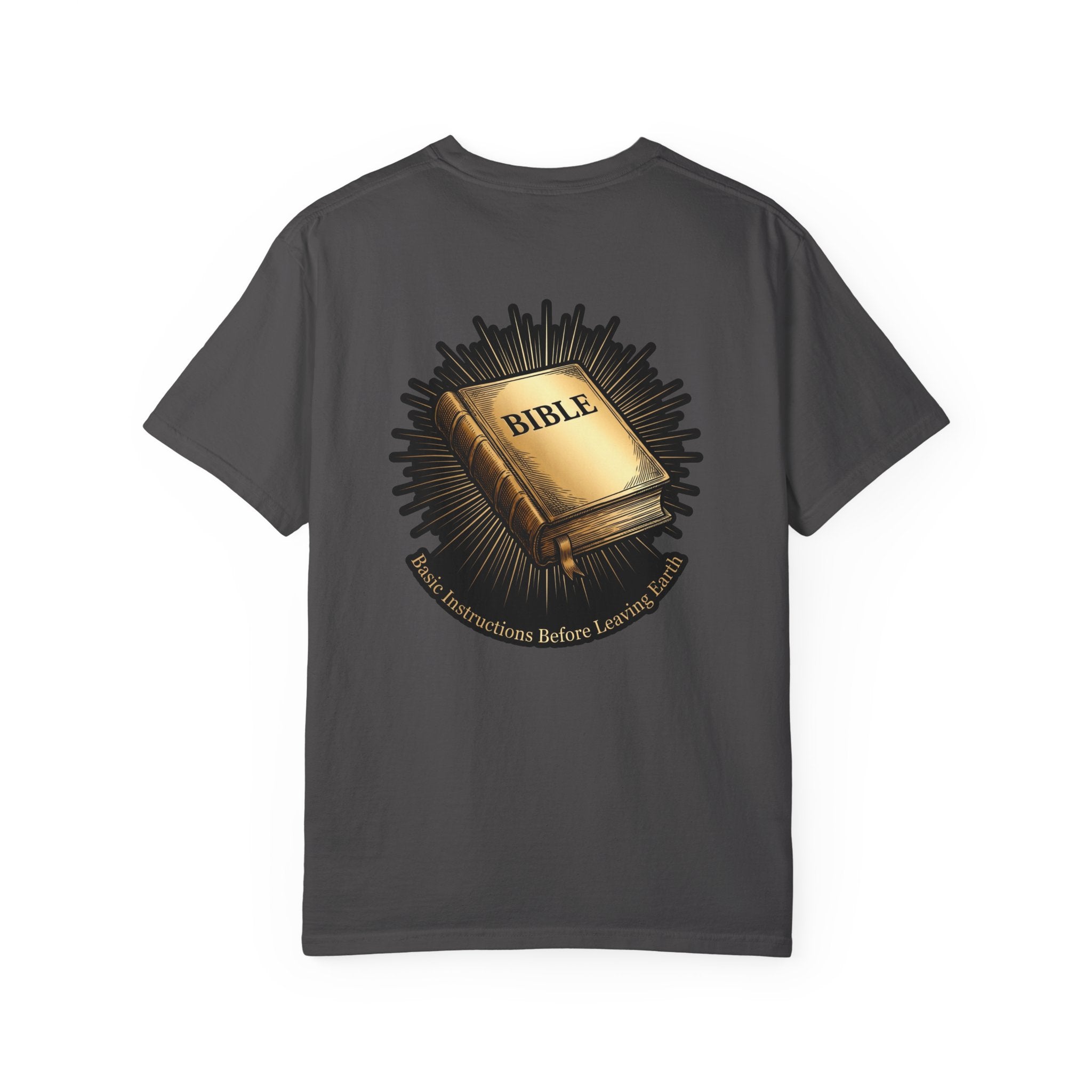 Christian Cross T-Shirt — Bible Back Graphic "Stand on Scripture" Garment-Dyed Tee
