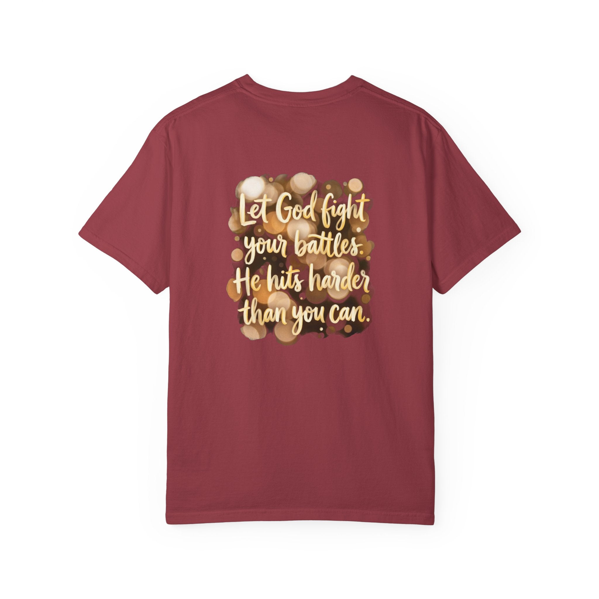 Christian Cross T-Shirt — “Let God Fight Your Battles” Inspirational Tee