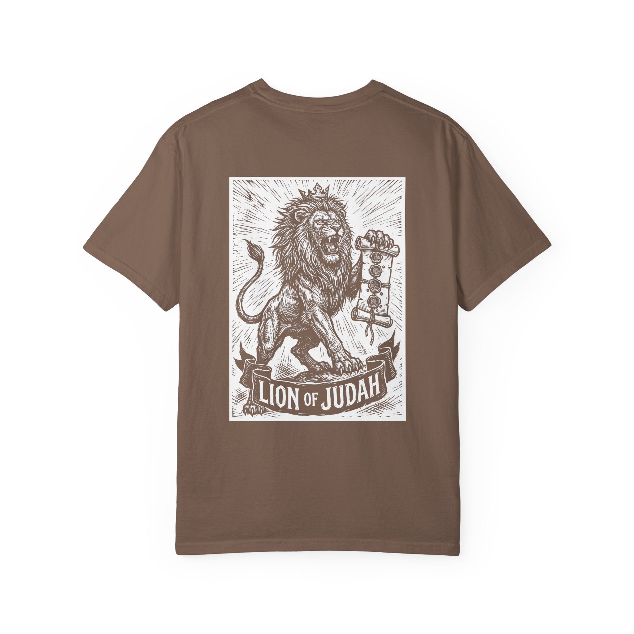 Lion of Judah T-Shirt — Graphic Christian Faith Tee with Flame Logo