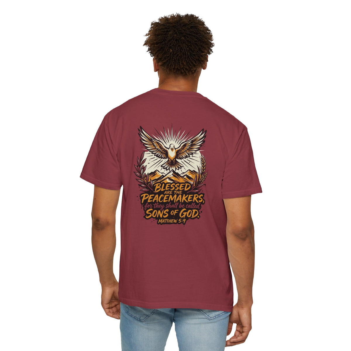 Blessed Peacemakers Dove T-Shirt — Matthew 5:9 Christian Tee