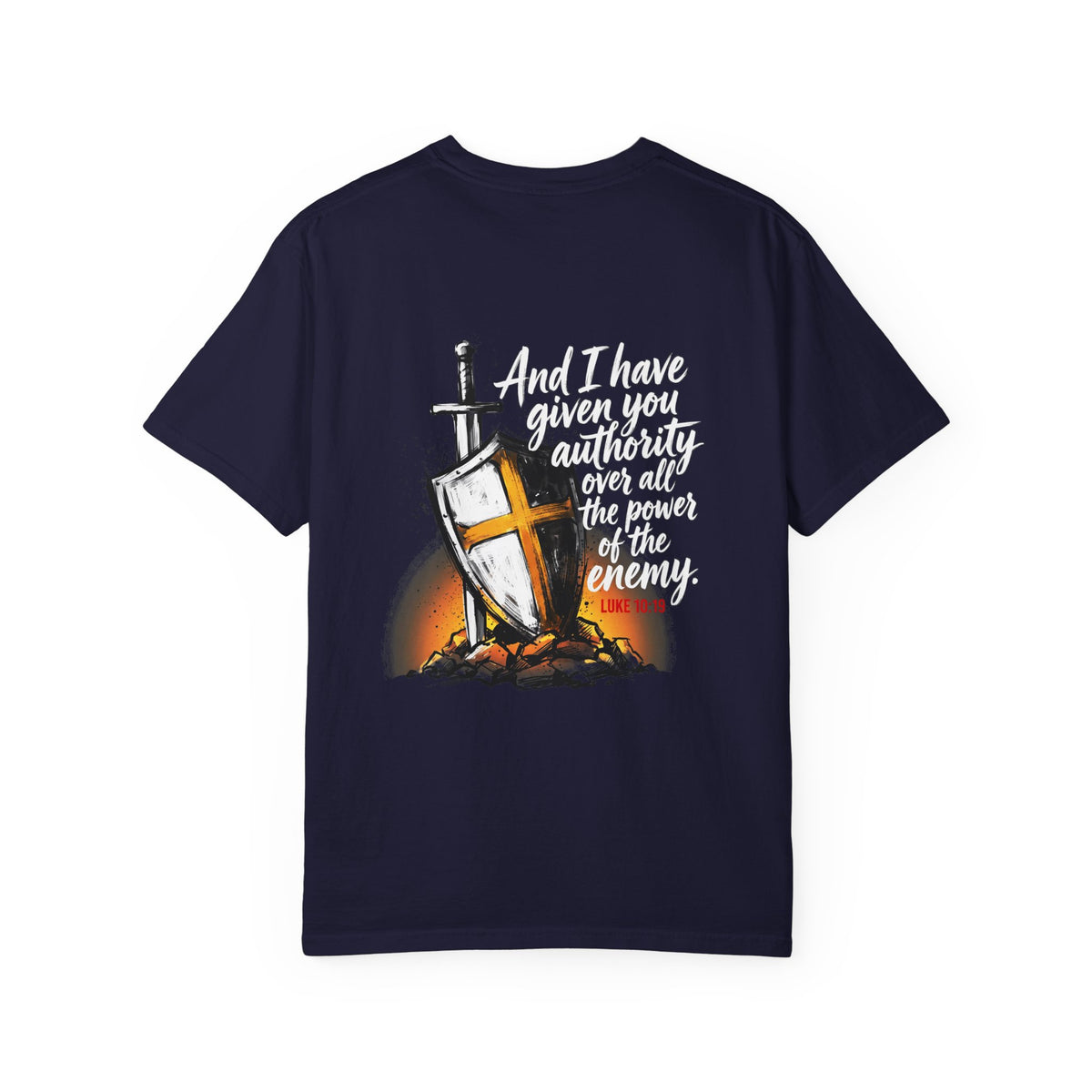 Christian Cross T-Shirt — 'I Have Given You Authority' Graphic Tee