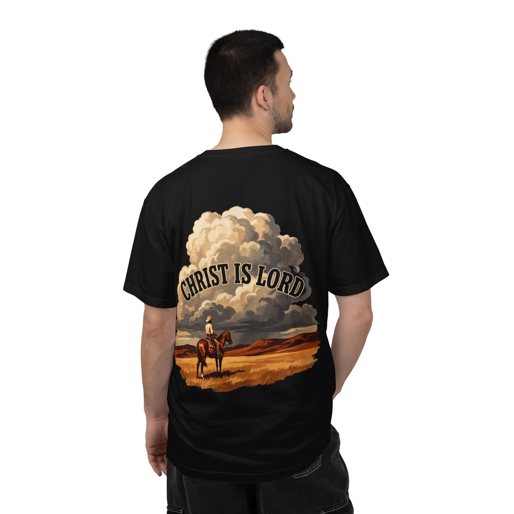 Christian Cowboy T-Shirt — “Christ Is Lord” Graphic Tee