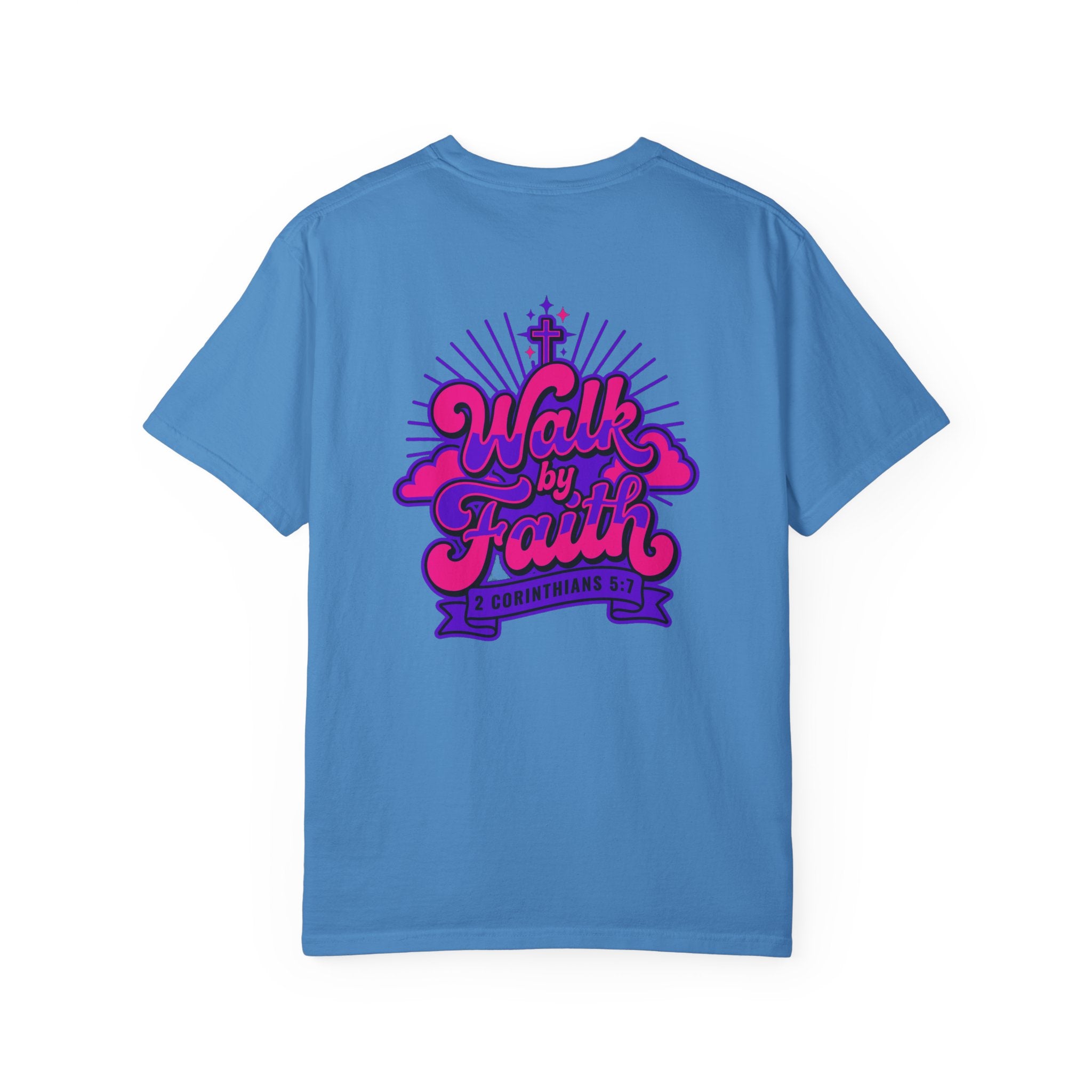 Walk by T-shirt | Christian Cross Tee Bright