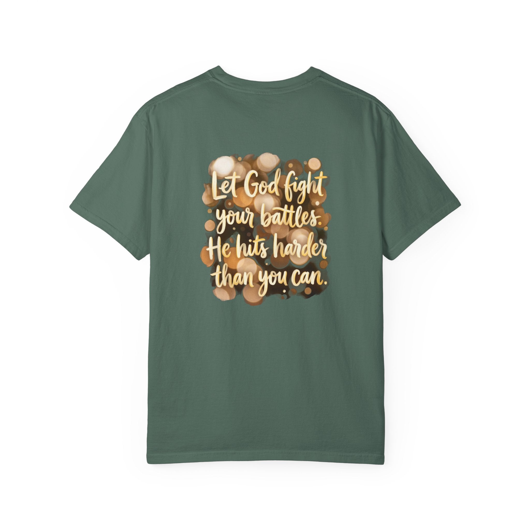 Christian Cross T-Shirt — “Let God Fight Your Battles” Inspirational Tee