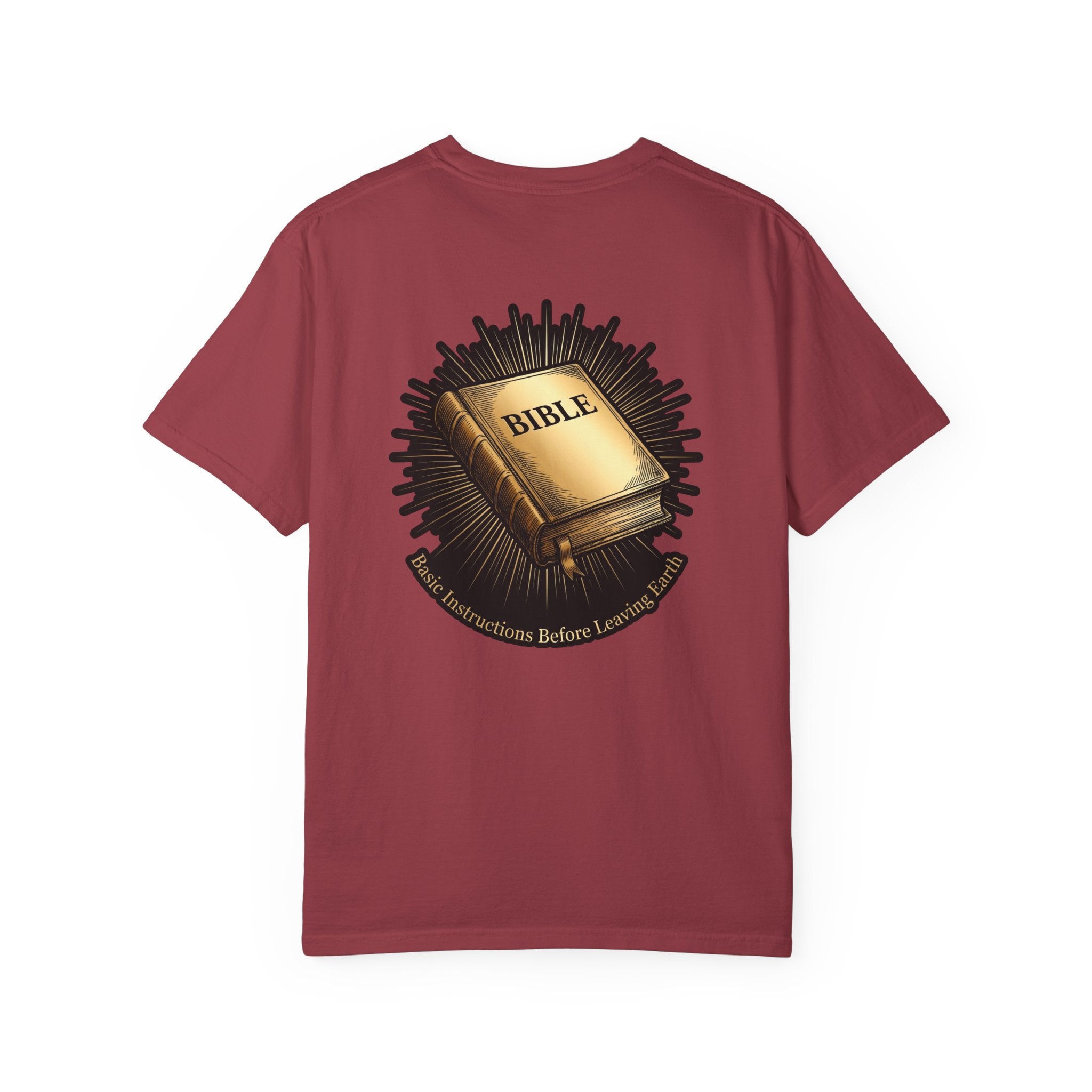 Christian Cross T-Shirt — Bible Back Graphic "Stand on Scripture" Garment-Dyed Tee