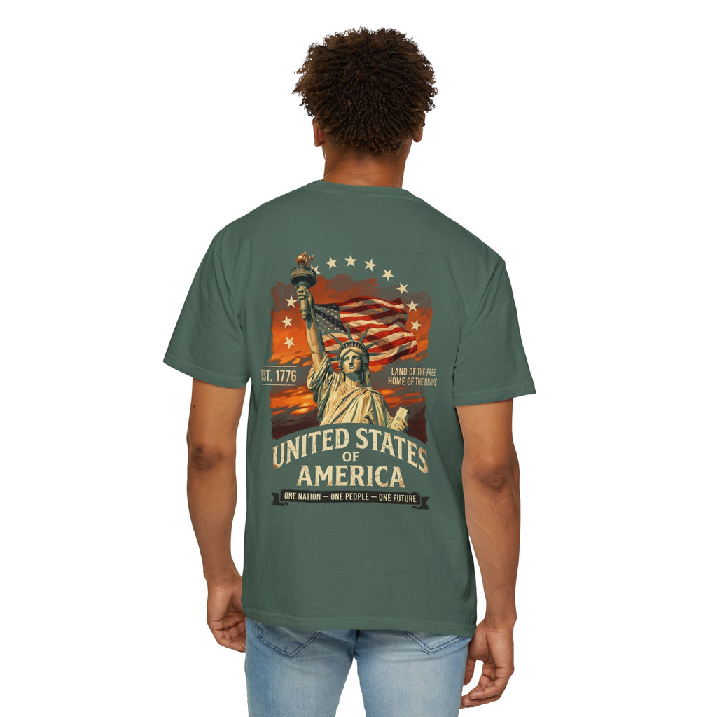 America Graphic T-Shirt — United States Statue of Liberty Patriotic Tee