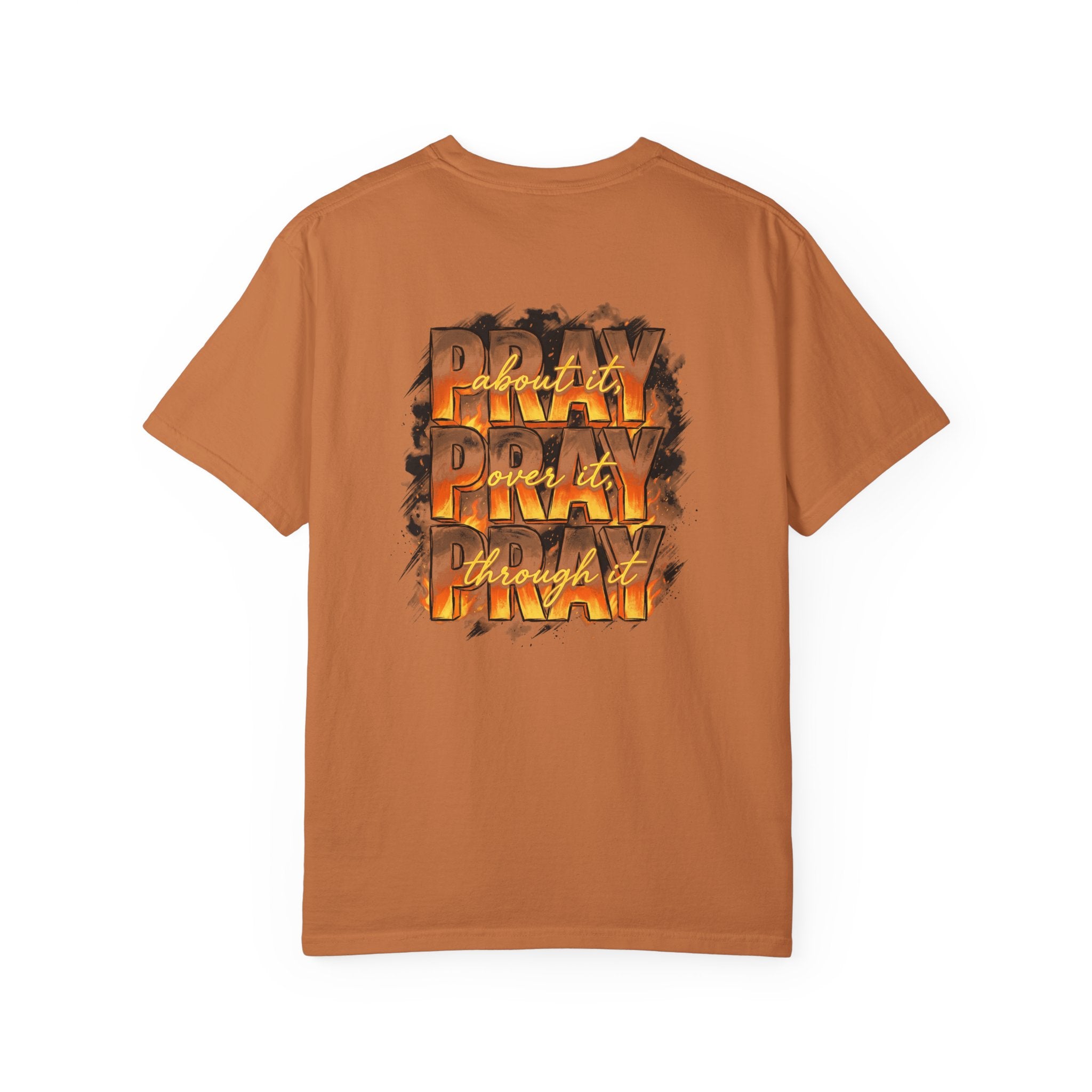 Prayer Graphic T-Shirt — “Pray About It” Cross Tee