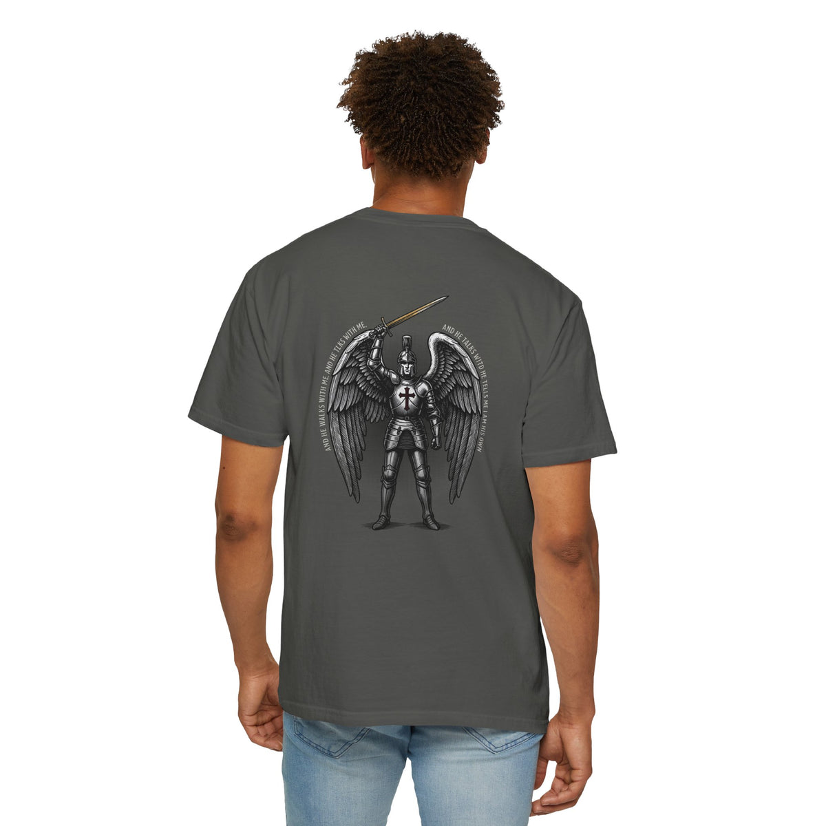 Knight Angel Cross T-Shirt — Armor Angel Graphic Tee