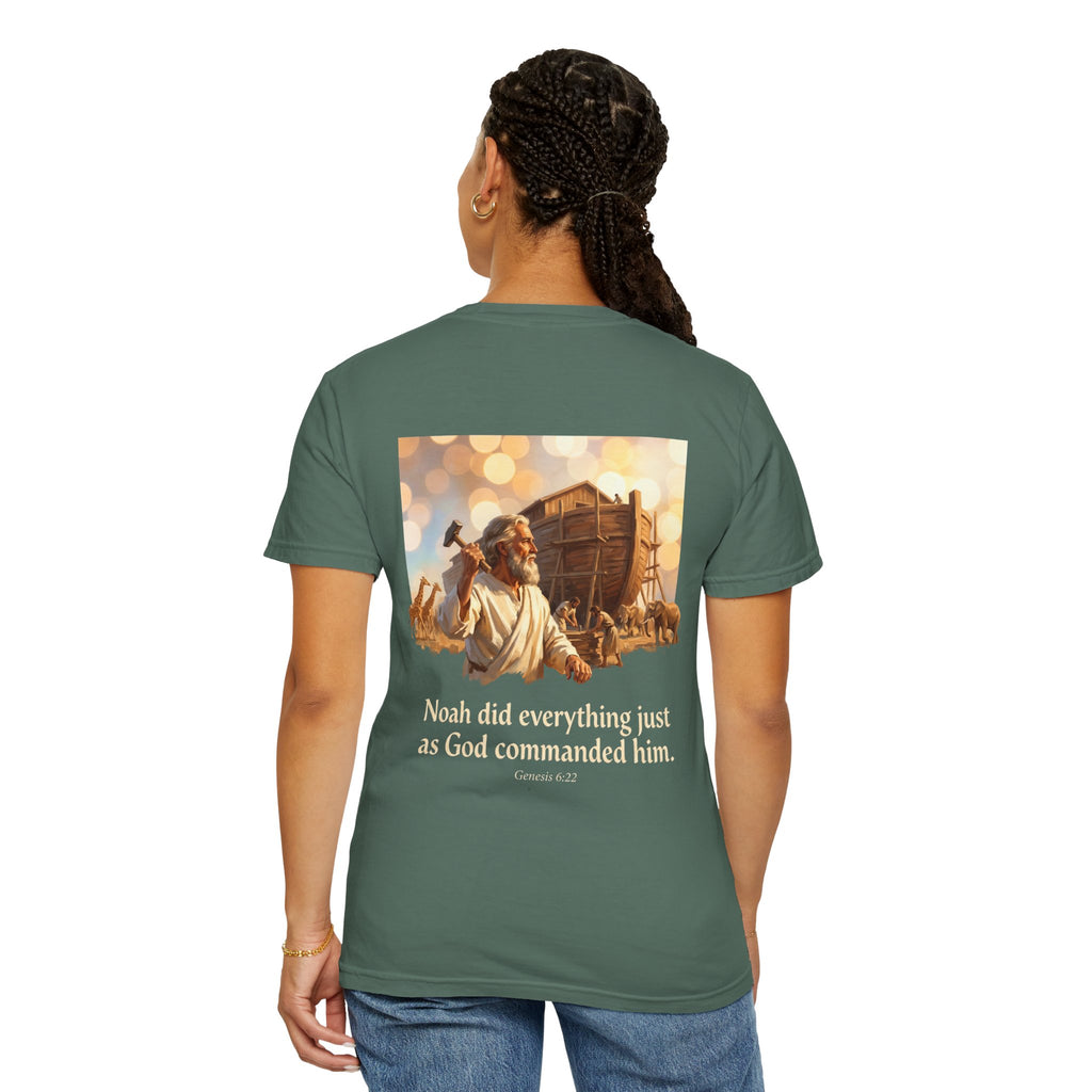 Noah's Ark Faith T-Shirt — "Noah did everything just as God commanded him."