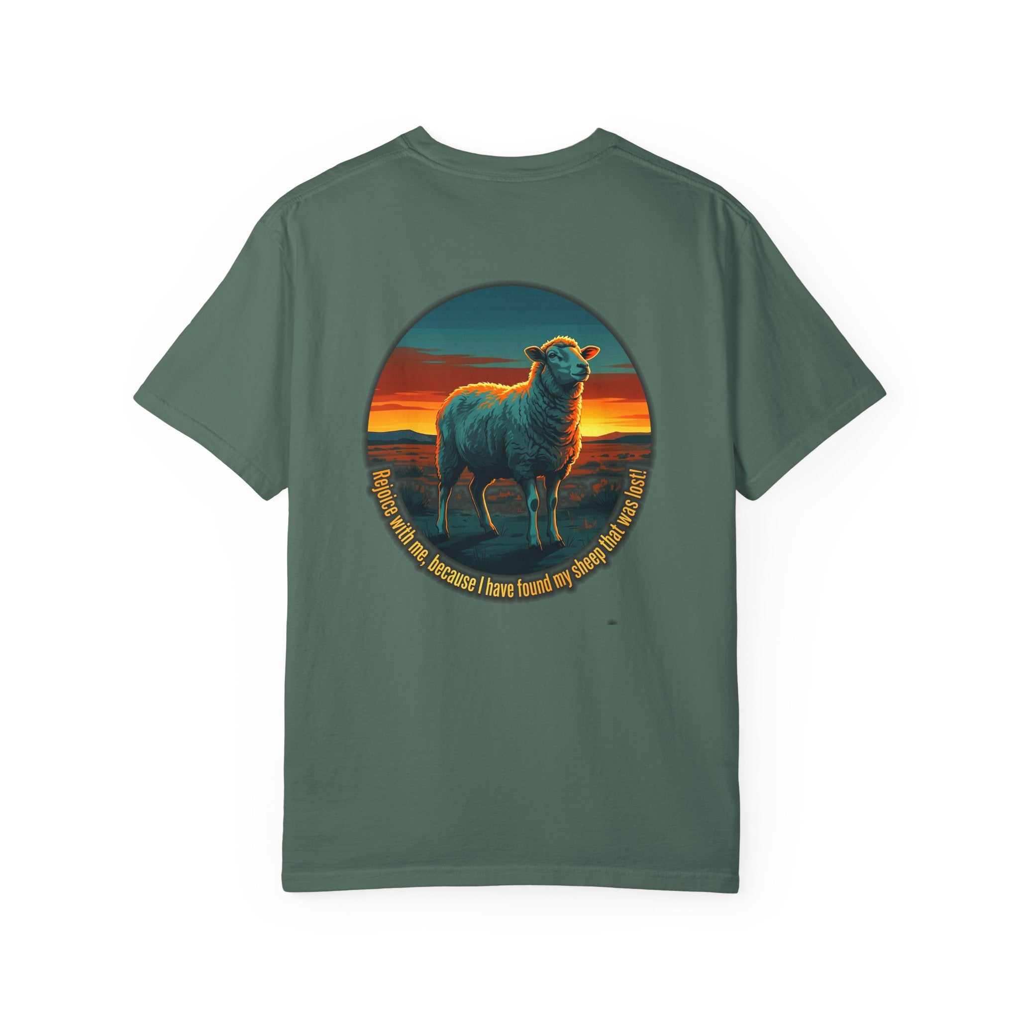 Christian Sheep T-Shirt — 'I Know My Sheep' Garment-Dyed Tee