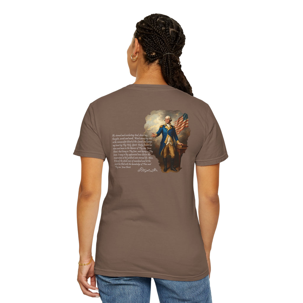 America Graphic T-Shirt — Vintage George Washington Portrait with Patriotic Quote