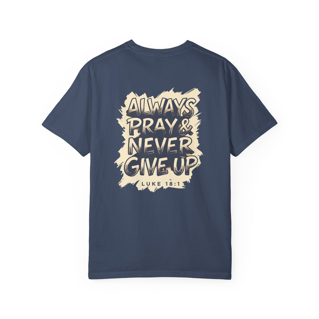 Never give up T-shirt | Christian Cross Tee