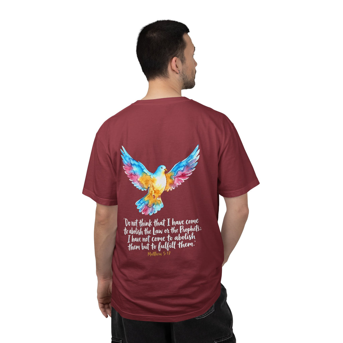 Christian Dove T-Shirt — Matthew 5:17 Bible Verse Tee