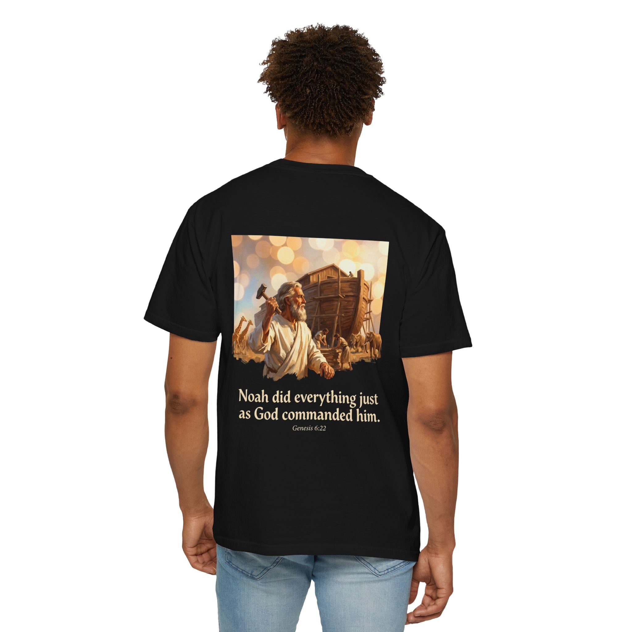 Noah's Ark Faith T-Shirt — "Noah did everything just as God commanded him."
