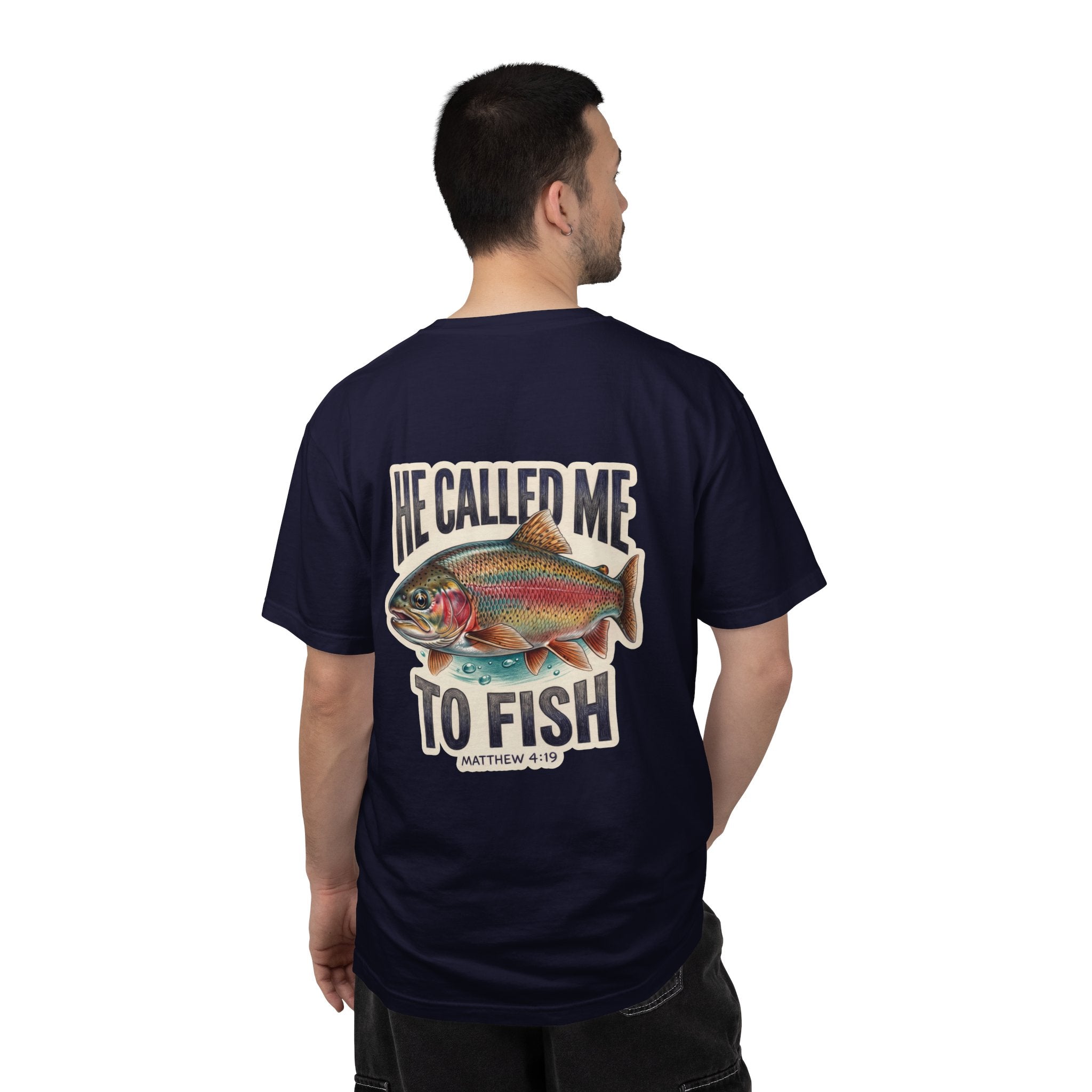Christian Fishing T-Shirt — “He Called Me to Fish” Garment-Dyed Tee