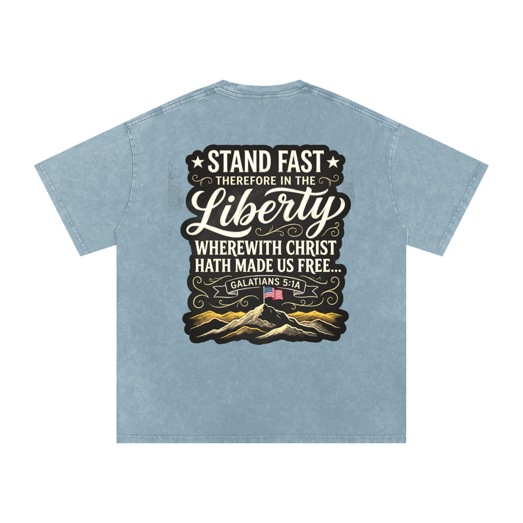 Liberty Snow Washed Oversized Cotton T-Shirt