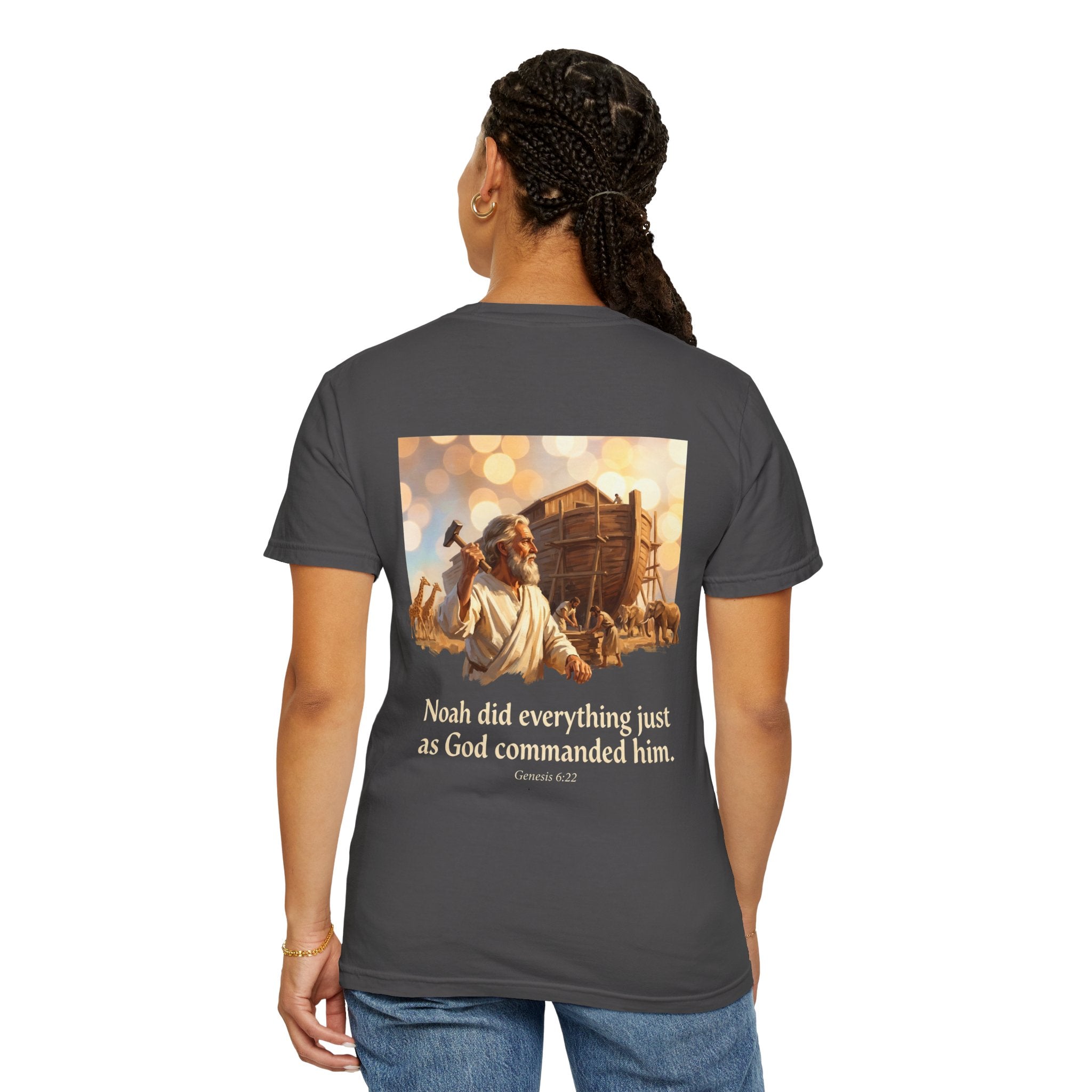 Noah's Ark Faith T-Shirt — "Noah did everything just as God commanded him."