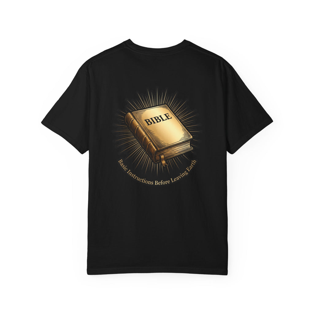 Christian Cross T-Shirt — Bible Back Graphic "Stand on Scripture" Garment-Dyed Tee