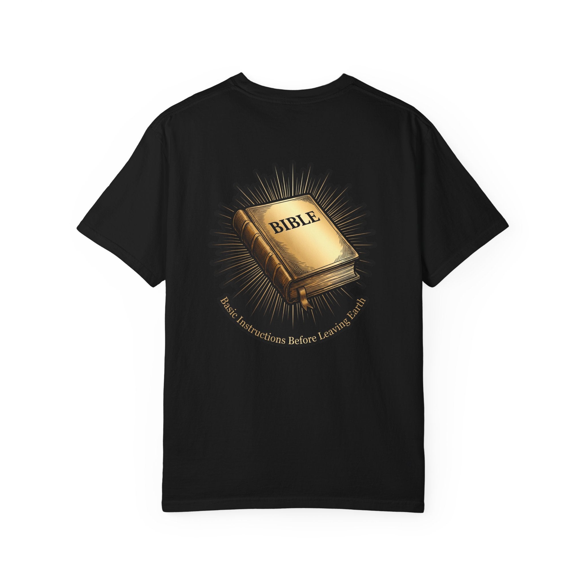 Christian Cross T-Shirt — Bible Back Graphic "Stand on Scripture" Garment-Dyed Tee