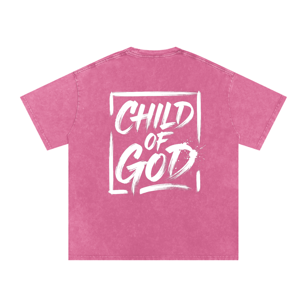 Child of God Snow Washed Oversized Cotton T-Shirt