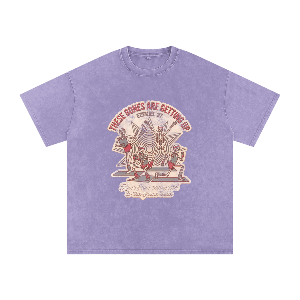 Bones Snow Washed Oversized Cotton T-Shirt